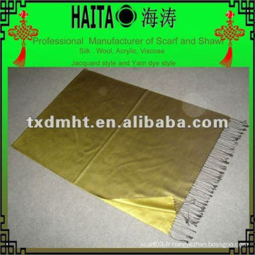 Echarpe en soie jaune noir HTC168-24